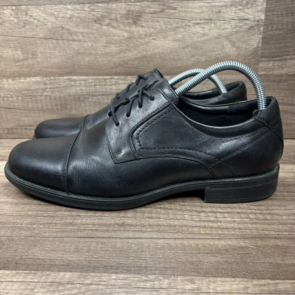 Florsheim Cap Toe Oxford Leather Black Mens US Size 10 11827-001 Shoes